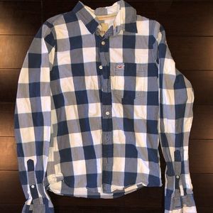Hollister striped button up (worn)